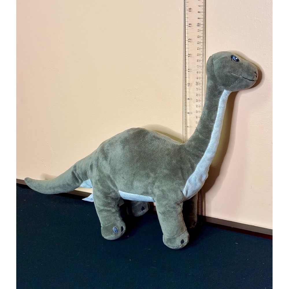 IKEA Jattelik Brontosaurus Dinosaur Plush Stuffed Animal Grey 22" 504.711.92